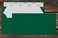 [16409197] Briefhüllen mit Seidenfutter DL 110x220 mm Haftklebend Tannengrün gerippt 100 g/qm